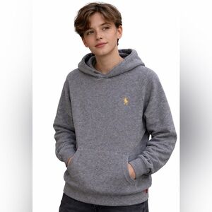 Vintage English Laundry Gray Hoodie Kangaroo Pocket Embroidered Logo | UNISEX |